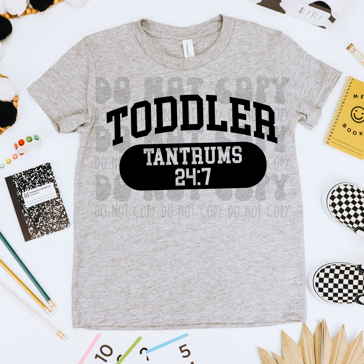 VARSITY TODDLER - BLACK - DTF TRANSFER