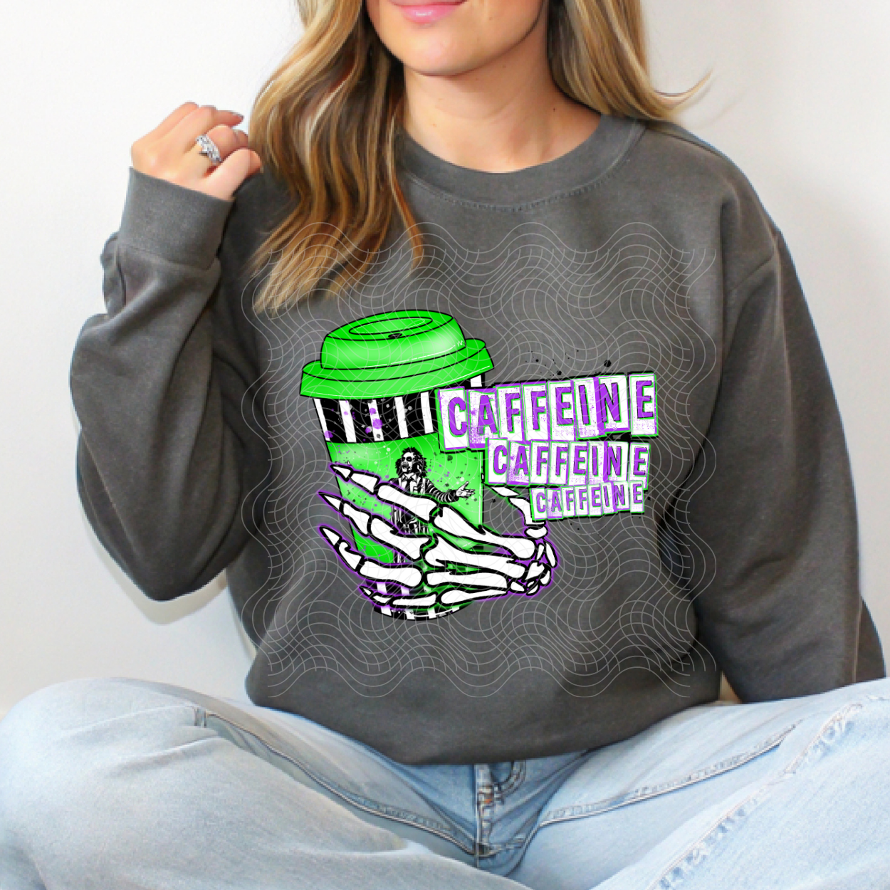 CAFFEINE CAFFEINE CAFFEINE - DTF TRANSFER