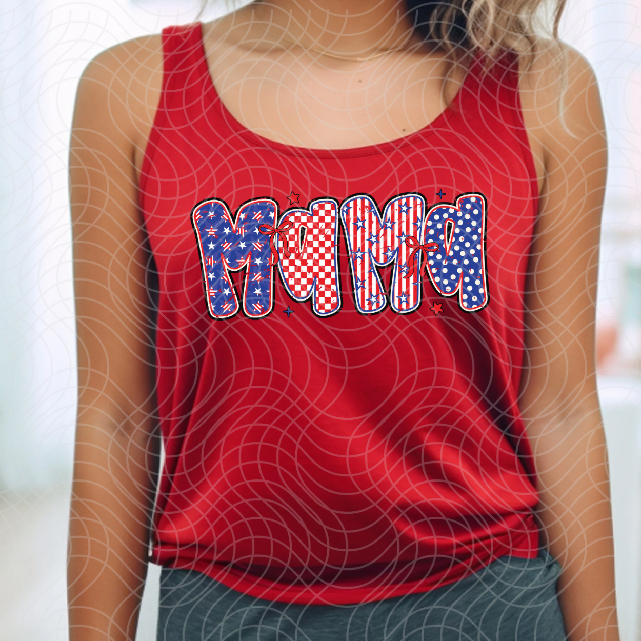 MAMA FLAG DISTRESSED - DTF TRANSFER