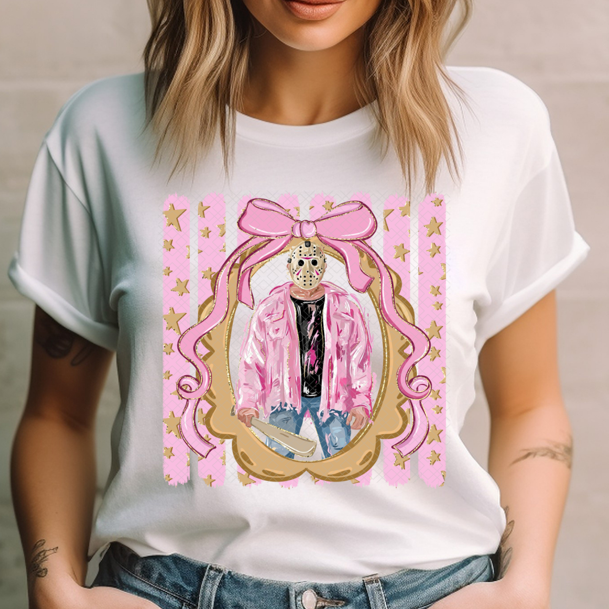 PREPPY PINK HORROR - DTF TRANSFER