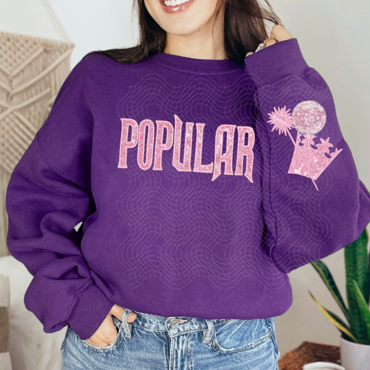 POPULAR FAUX SEQUINS W/ SLEEVE - DTF TRANSFER