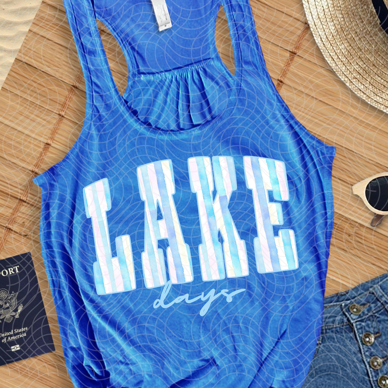 LAKE DAYS, LIGHT BLUE - DTF TRANSFER