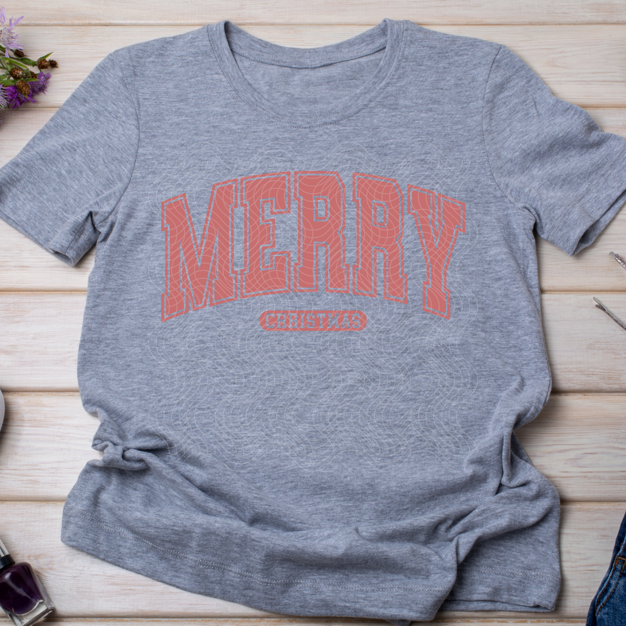 MERRY CHRISTMAS VARSITY - DTF TRANSFER
