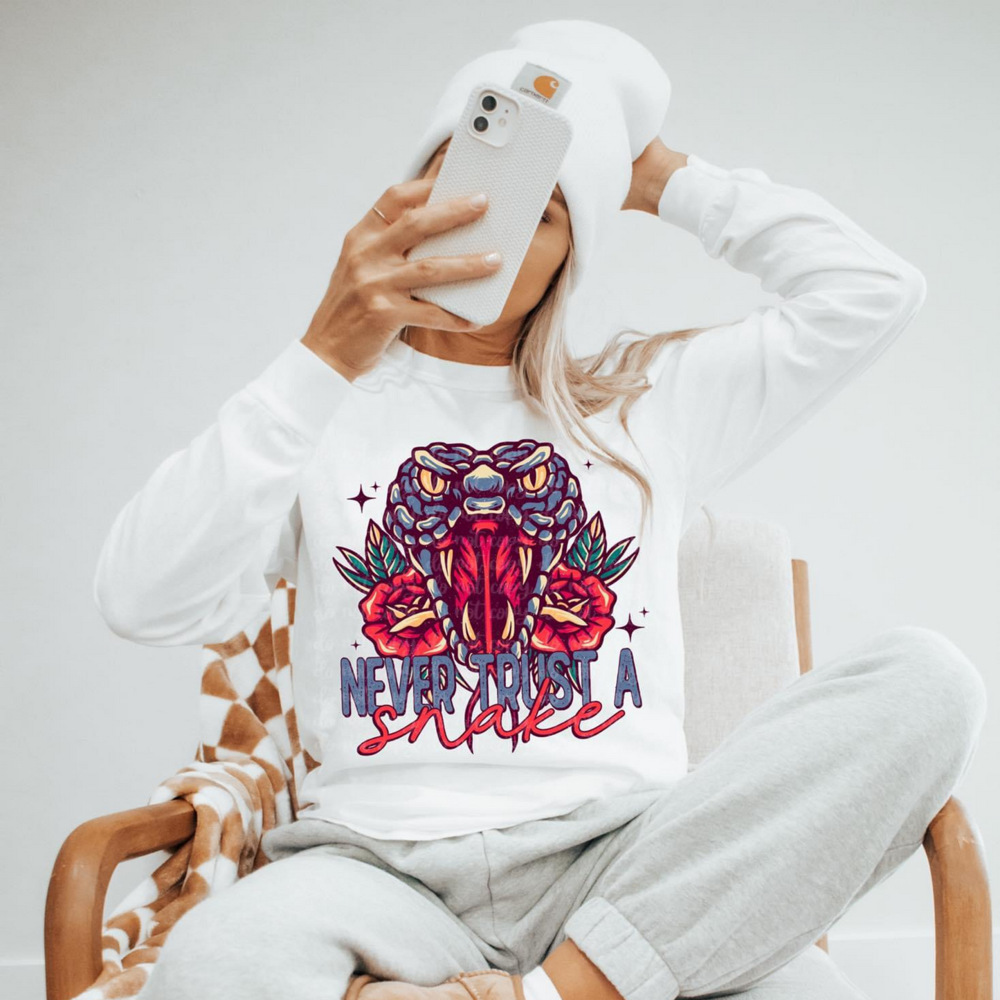 NEVER TRUST A SNAKE - DTF TRANSFER