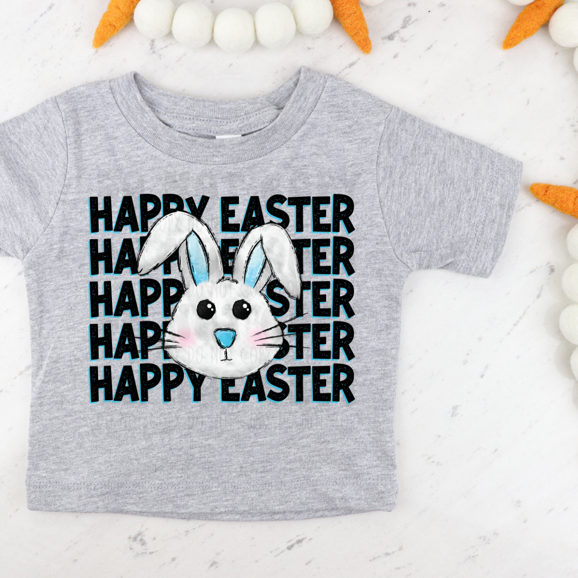 HAPPY EASTER BLUE - DTF TRANSFER
