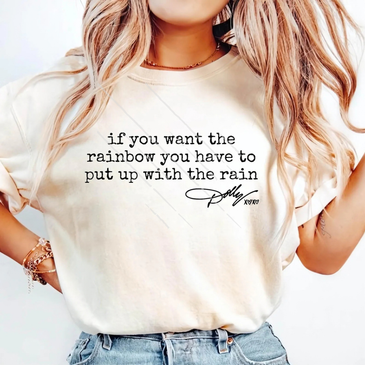PUT UP WITH THE RAIN BLK - DTF TRANSFER