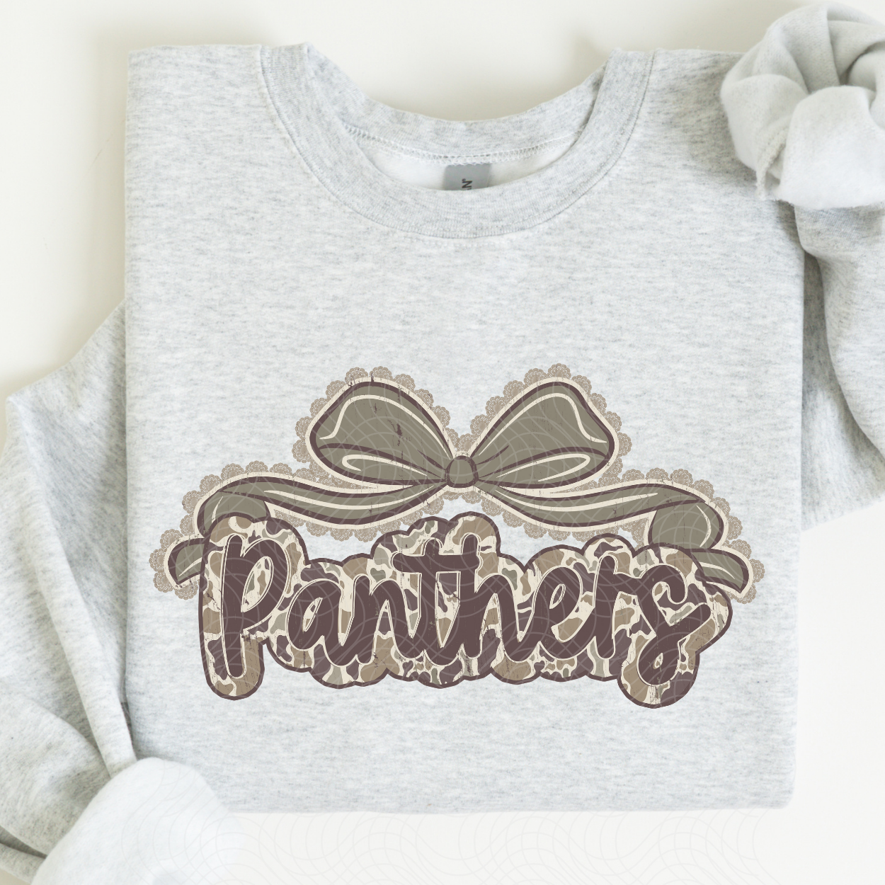 PANTHERS CAMO BOW - DTF TRANSFER