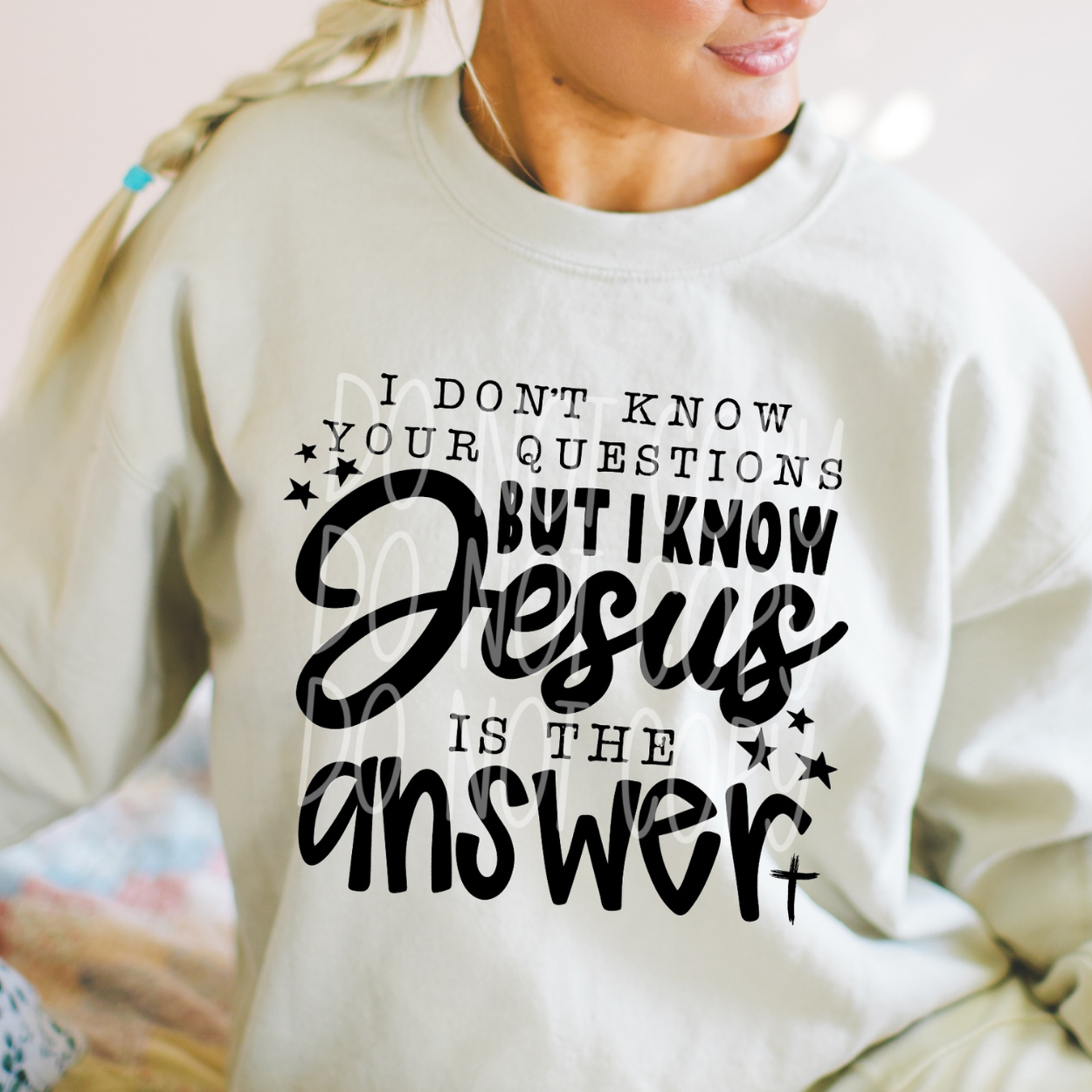 JESUS IS THE ANSWER - DTF TRANSFER