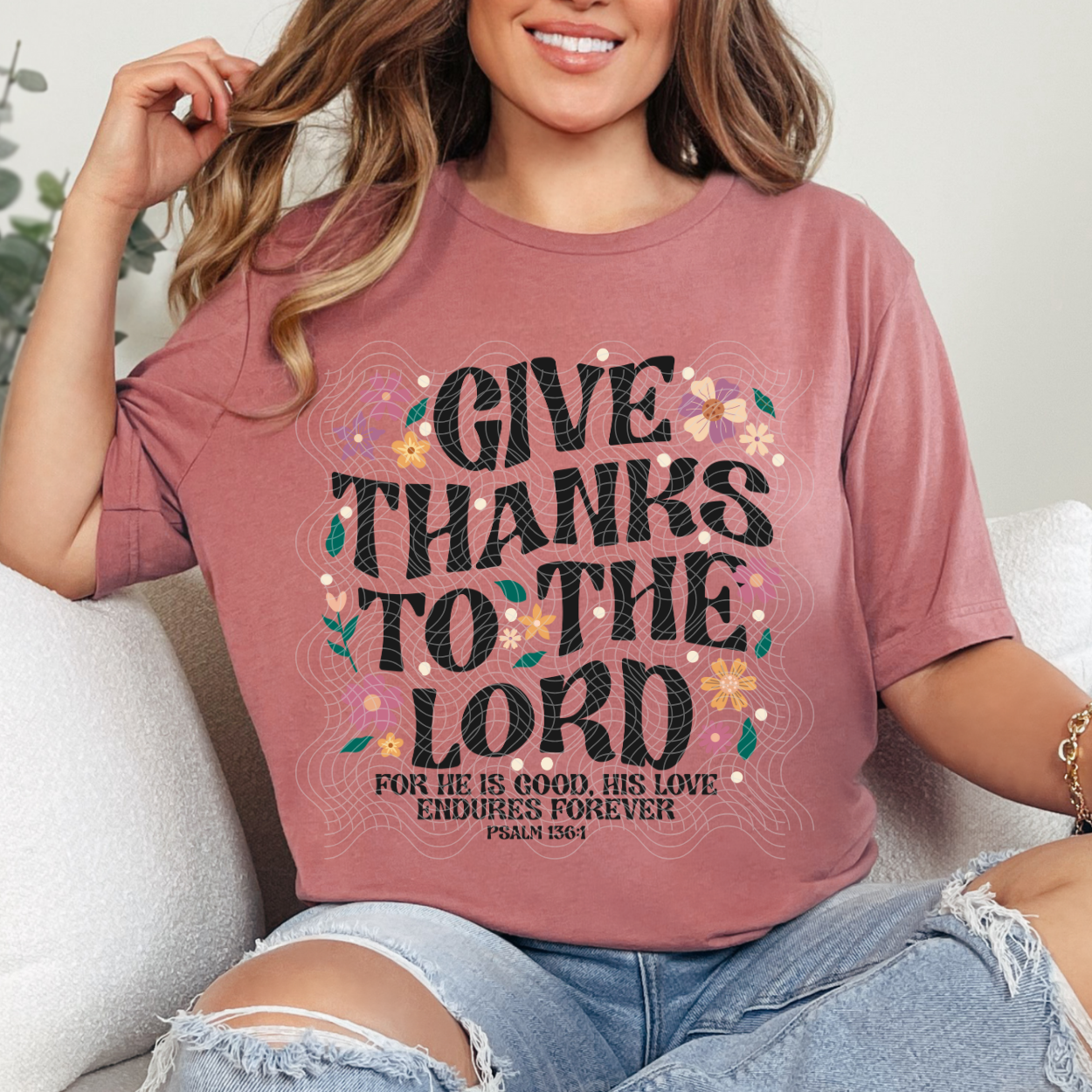 GIVE THANKS DARK - DTF TRANSFER