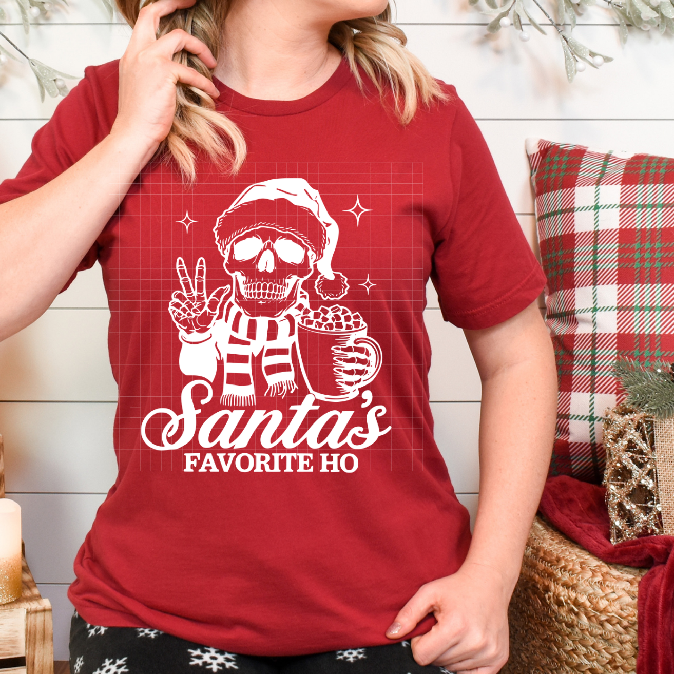 SNARKY SANTA'S FAVORITE WHITE - DTF TRANSFER