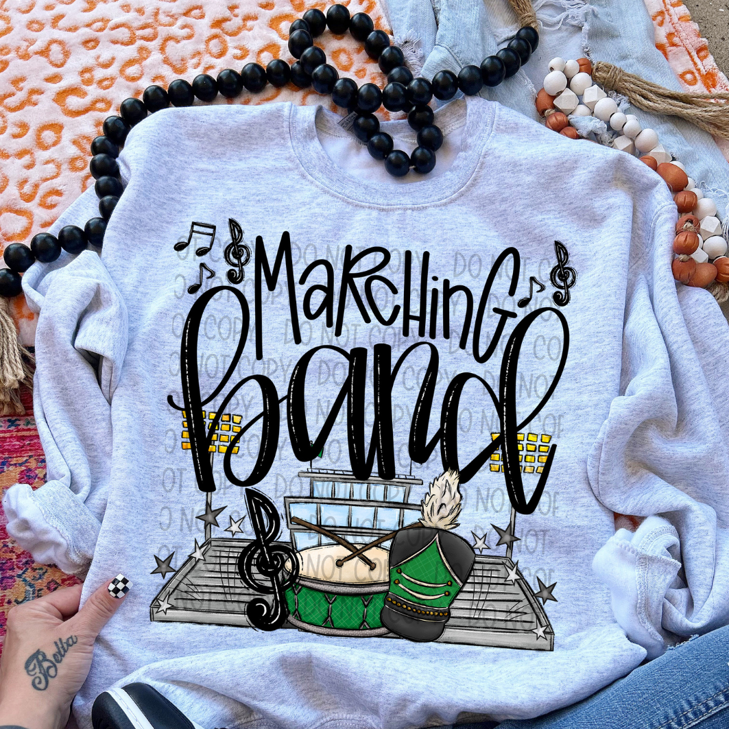 MARCHING BAND GREEN - DTF TRANSFER
