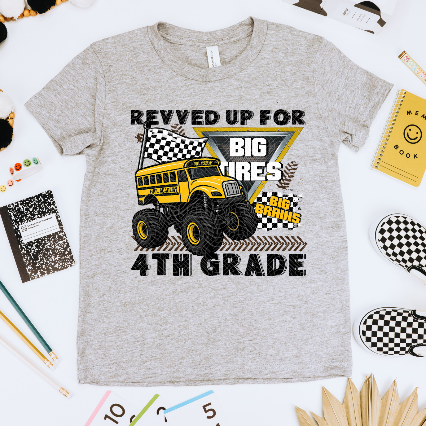 REVVED UP FOR 4TH GRADE - DTF TRANSFER