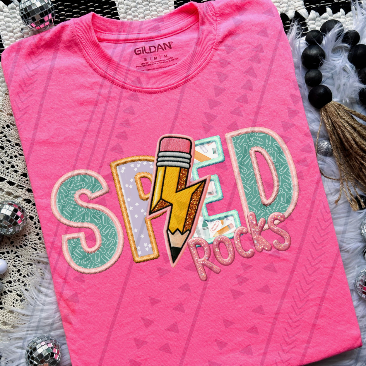 SPED FAUX EMBROIDERY GIRL - DTF TRANSFER