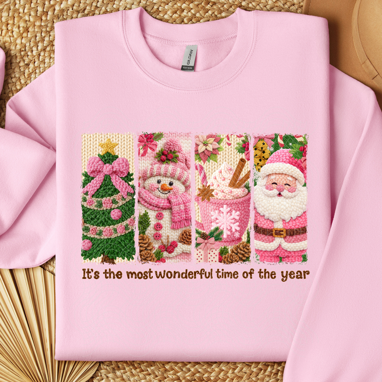 FAUX YARN WONDERFUL TIME PINK - DTF TRANSFER