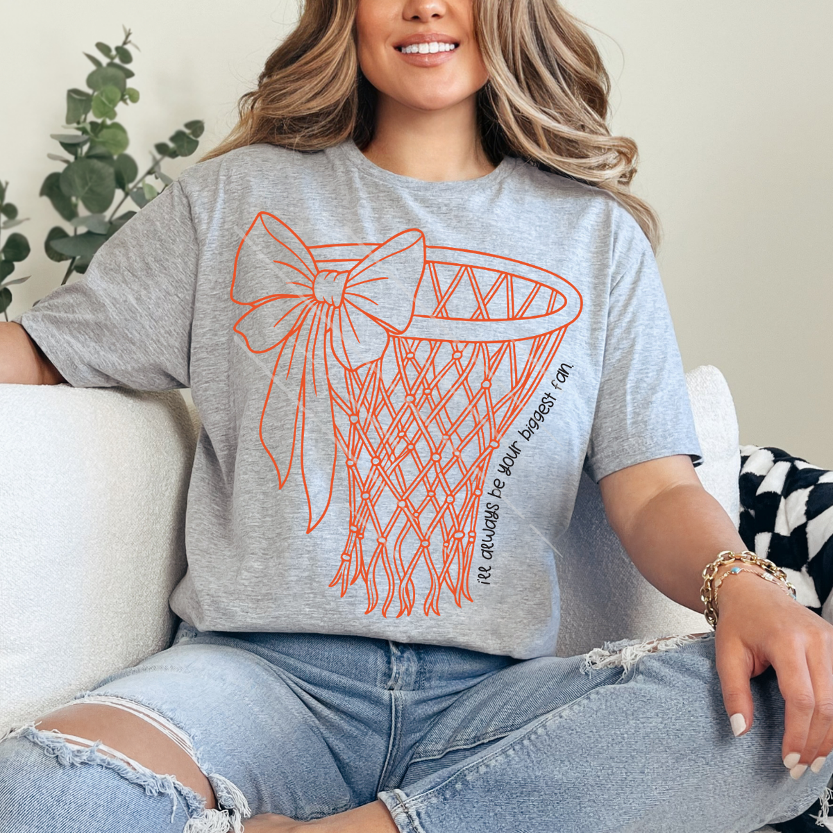 BIGGEST FAN ORANGE NET - DTF TRANSFER