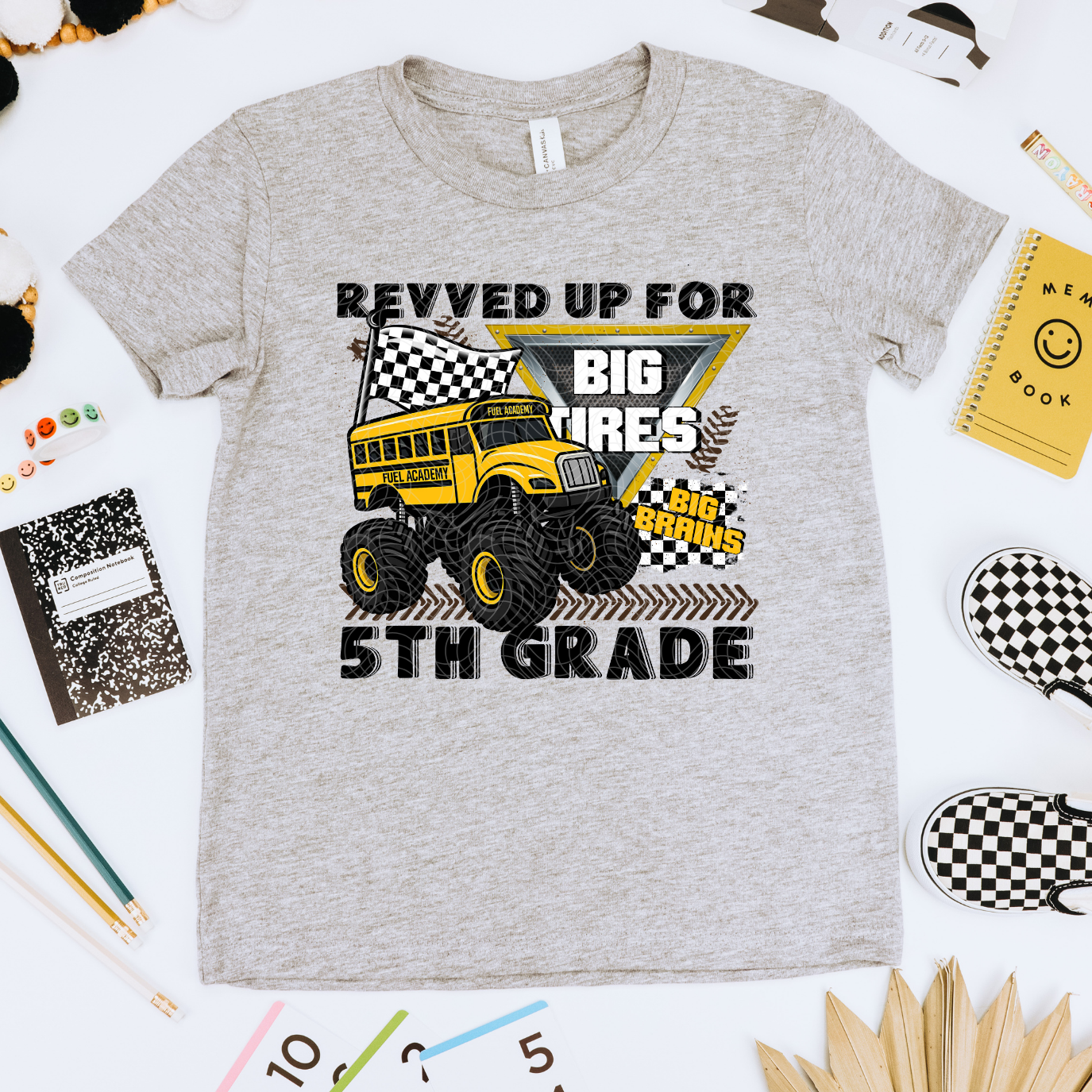 REVVED UP FOR 5TH GRADE - DTF TRANSFER