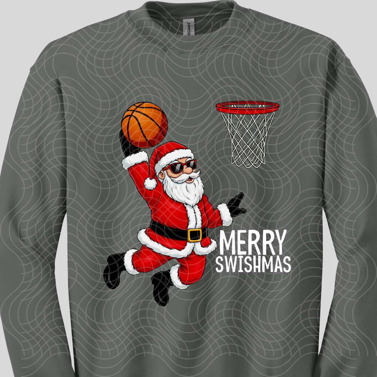 MERRY SWISHMAS WHT TEXT - DTF TRANSFER