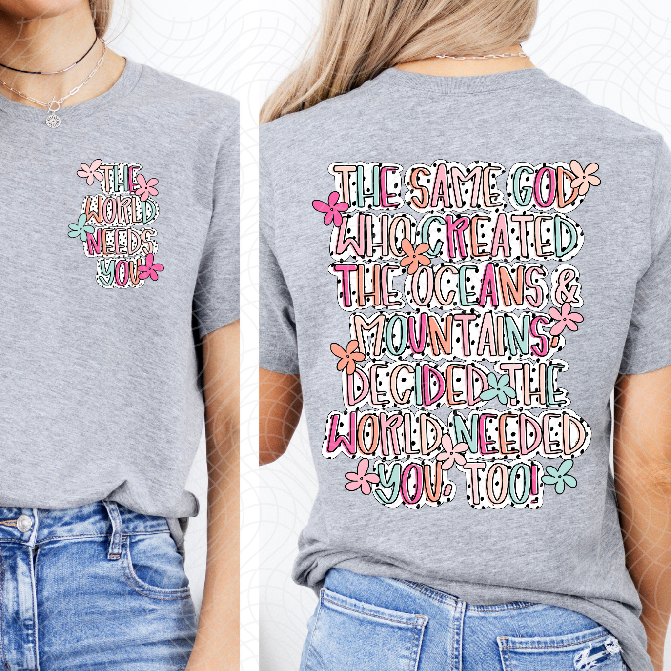 THE WORLD NEEDS YOU, W/ POCKET - DTF TRANSFER