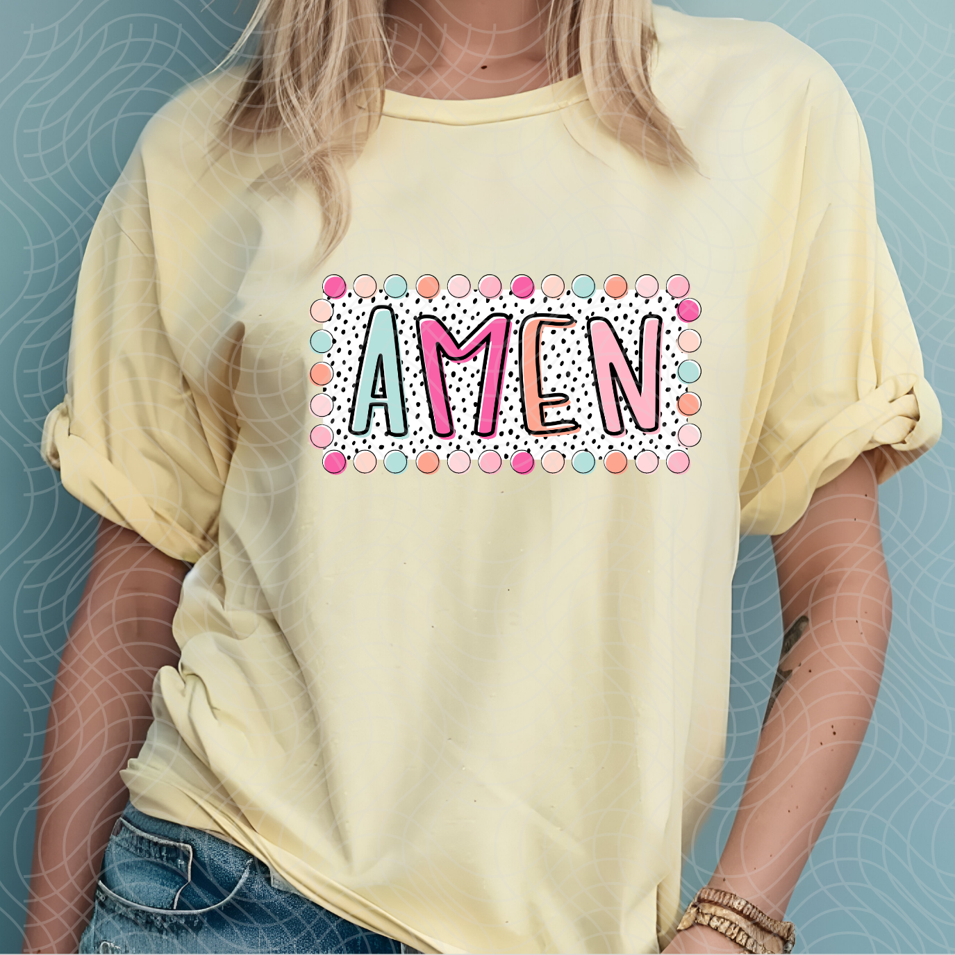 AMEN POLKA DOTS - DTF TRANSFER