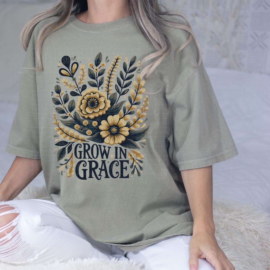 GROW IN GRACE FLORAL - DTF TRANSFER