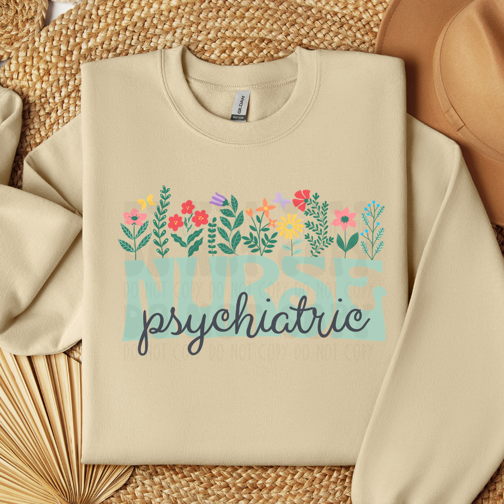 FLORAL PSYCHIATRIC NURSE - DTF TRANSFER