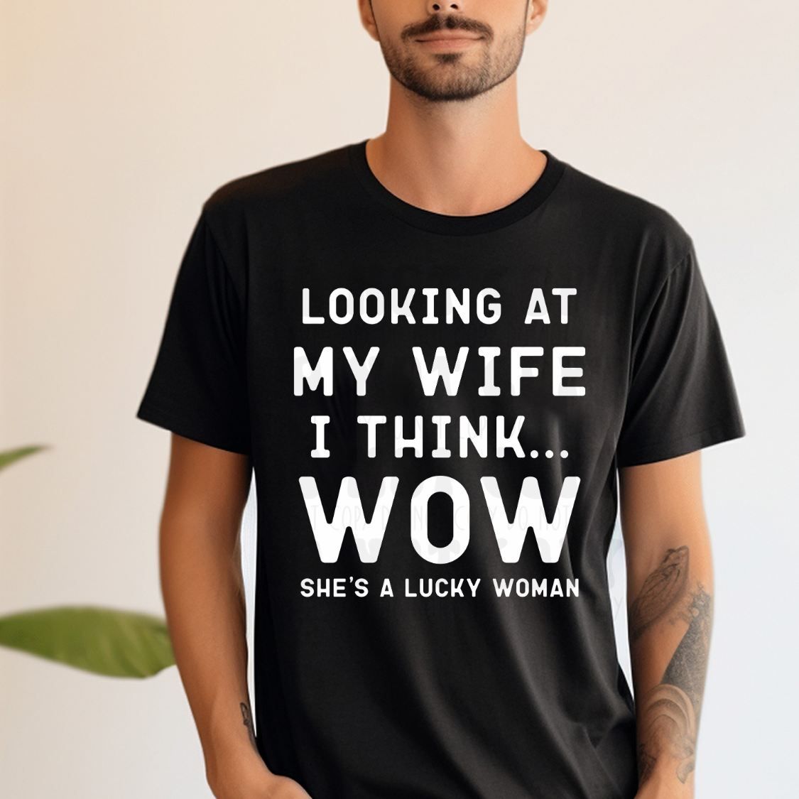 SHE'S A LUCKY WOMAN WHT - DTF TRANSFER