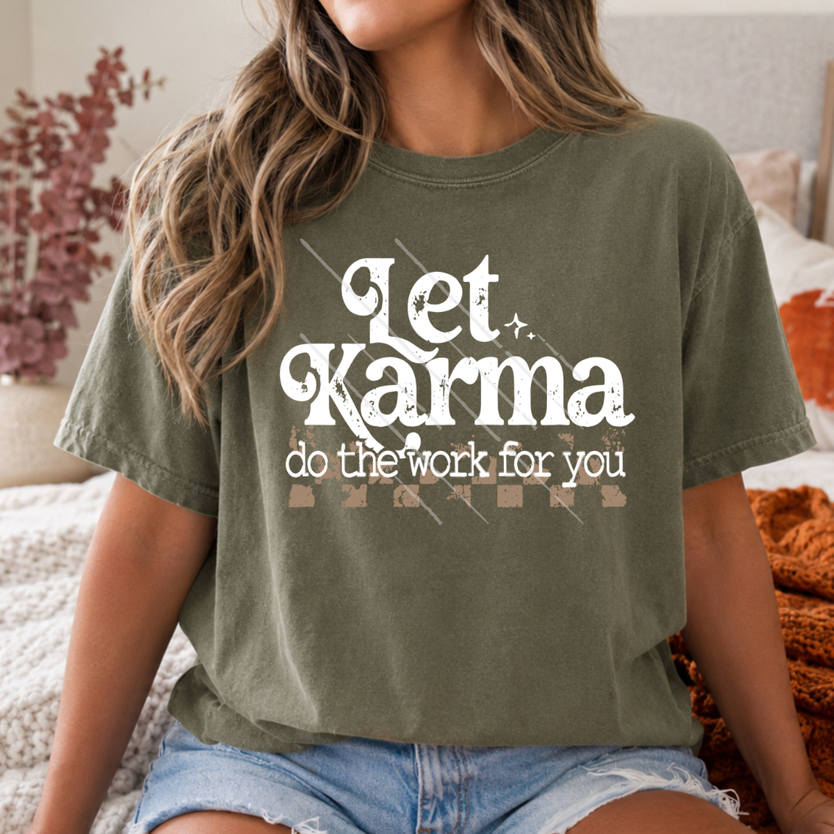 LET KARMA WHT - DTF TRANSFER