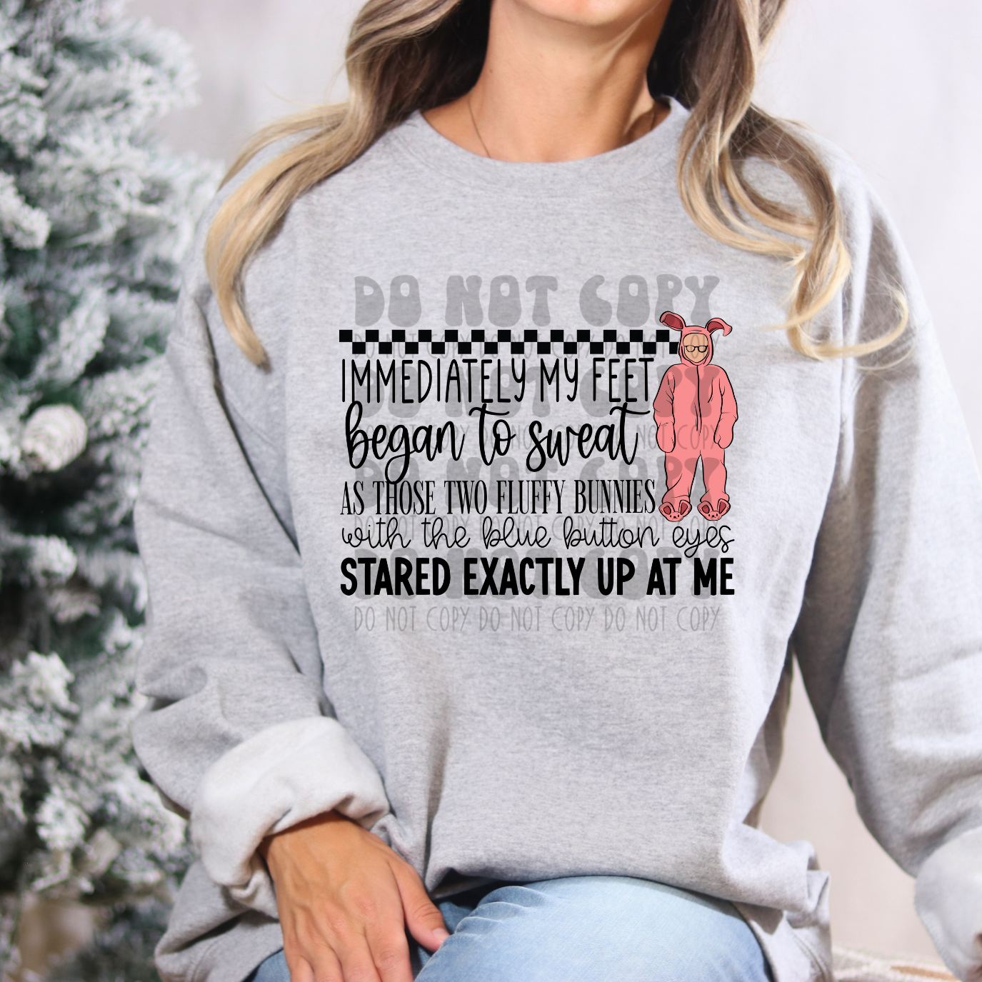 FEET SWEAT BLK TEXT - NO DISTRESSING - DTF TRANSFER