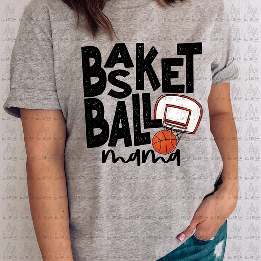 BASKETBALL MAMA DISTRESSED - DTF TRANSFER