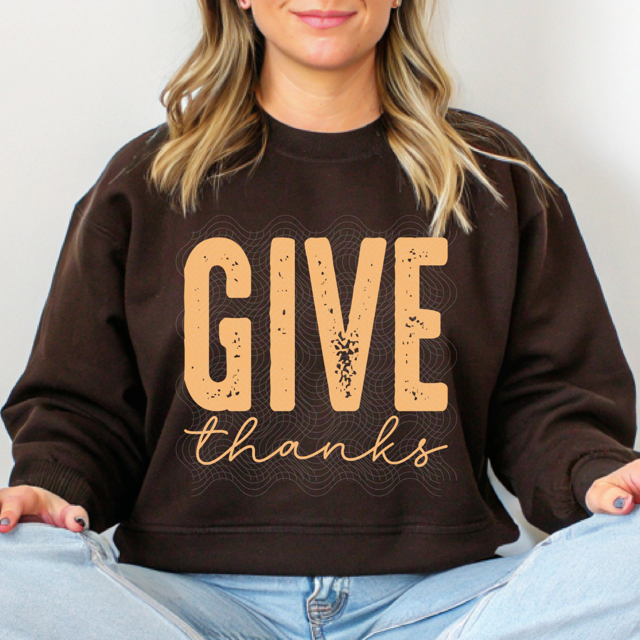 GIVE THANKS - DTF TRANSFER