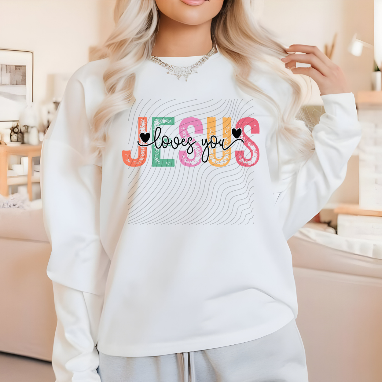 JESUS LOVES YOU - DTF TRANSFER