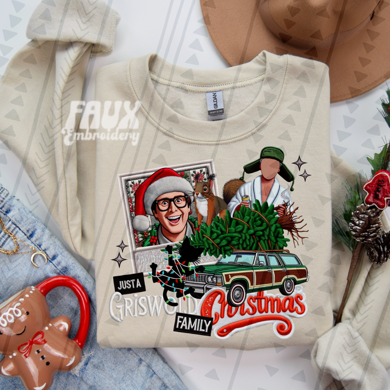 GRISWOLD FAUX EMBROIDERY - DTF TRANSFER