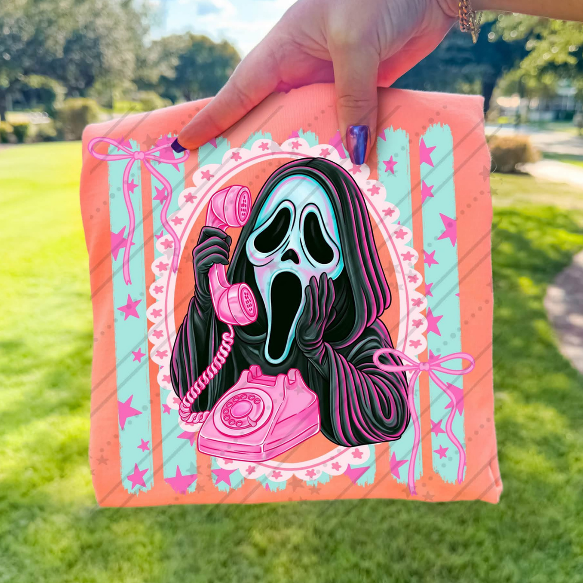 PREPPY BLUE HORROR - DTF TRANSFER