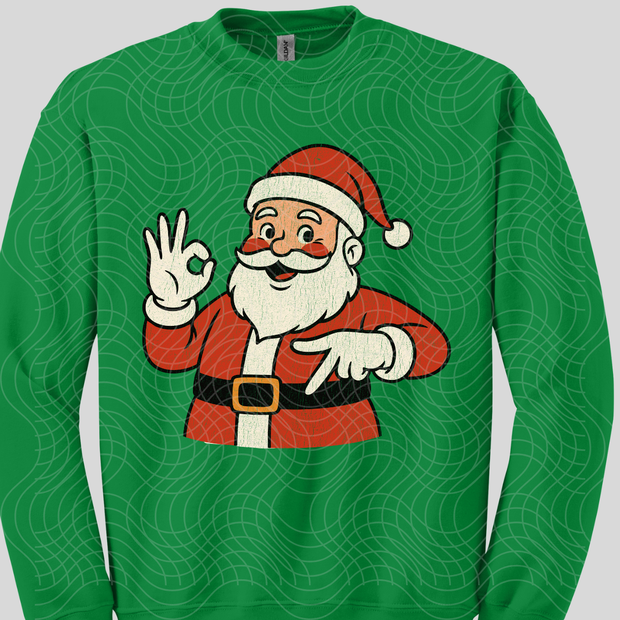 6 7 DISTRESSED SANTA - DTF TRANSFER