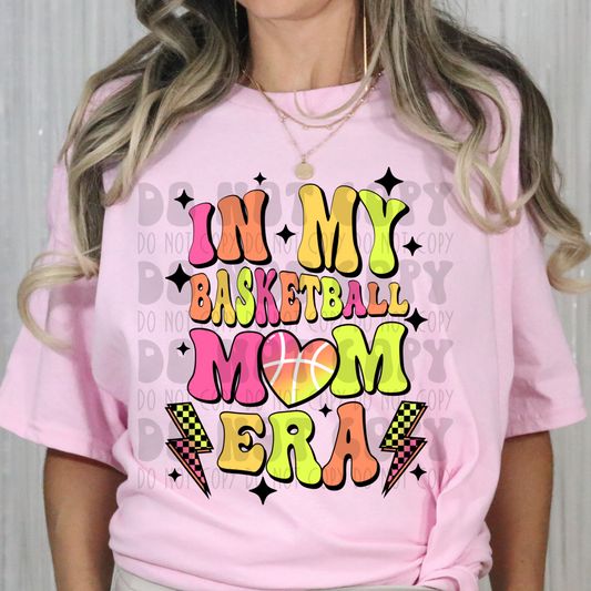 BASKETBALL MOM ERA PINK YELLOW - DTF TRANSFER