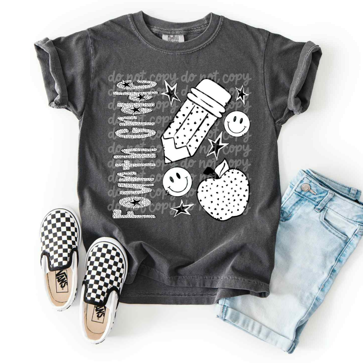 FOURTH GRADE POLKA DOT - DTF TRANSFER