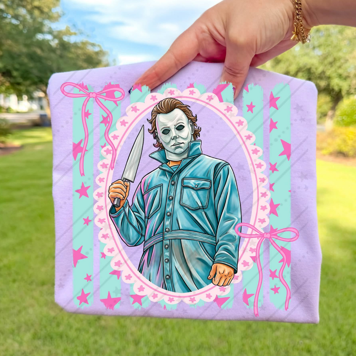 PREPPY BLUE HORROR - DTF TRANSFER
