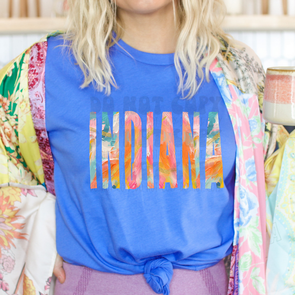 INDIANA SPRING BRUSHSTROKE - DTF TRANSFER