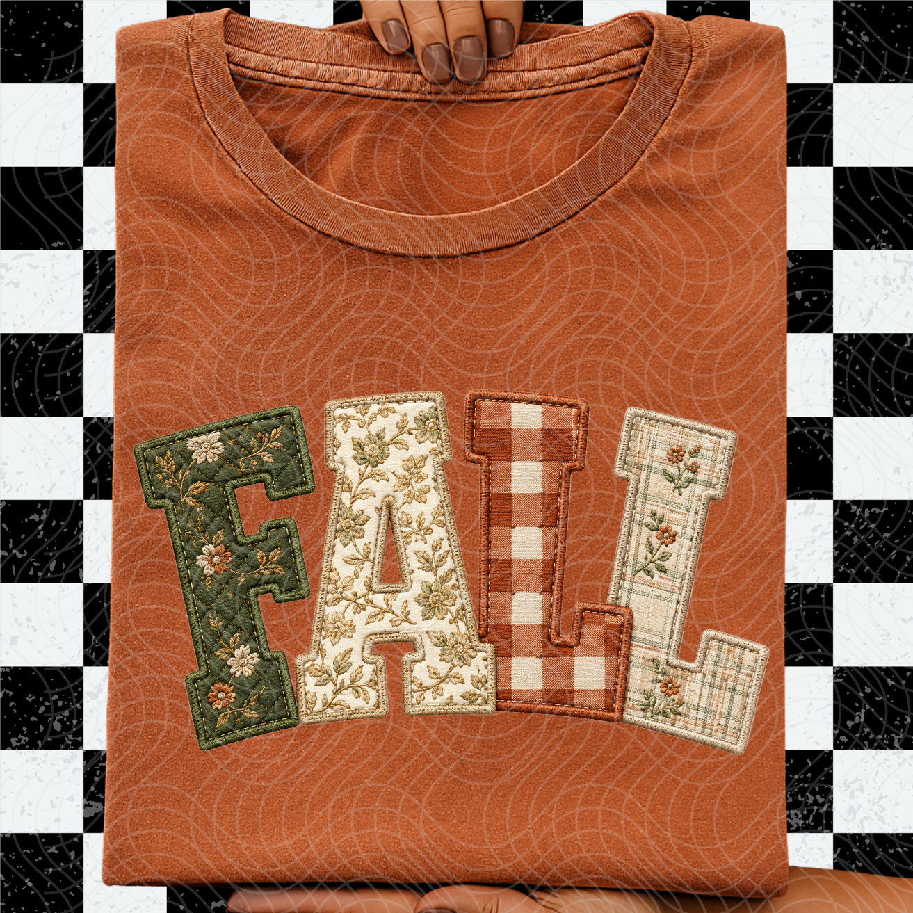 FALL PATTERN LETTERS - DTF TRANSFER