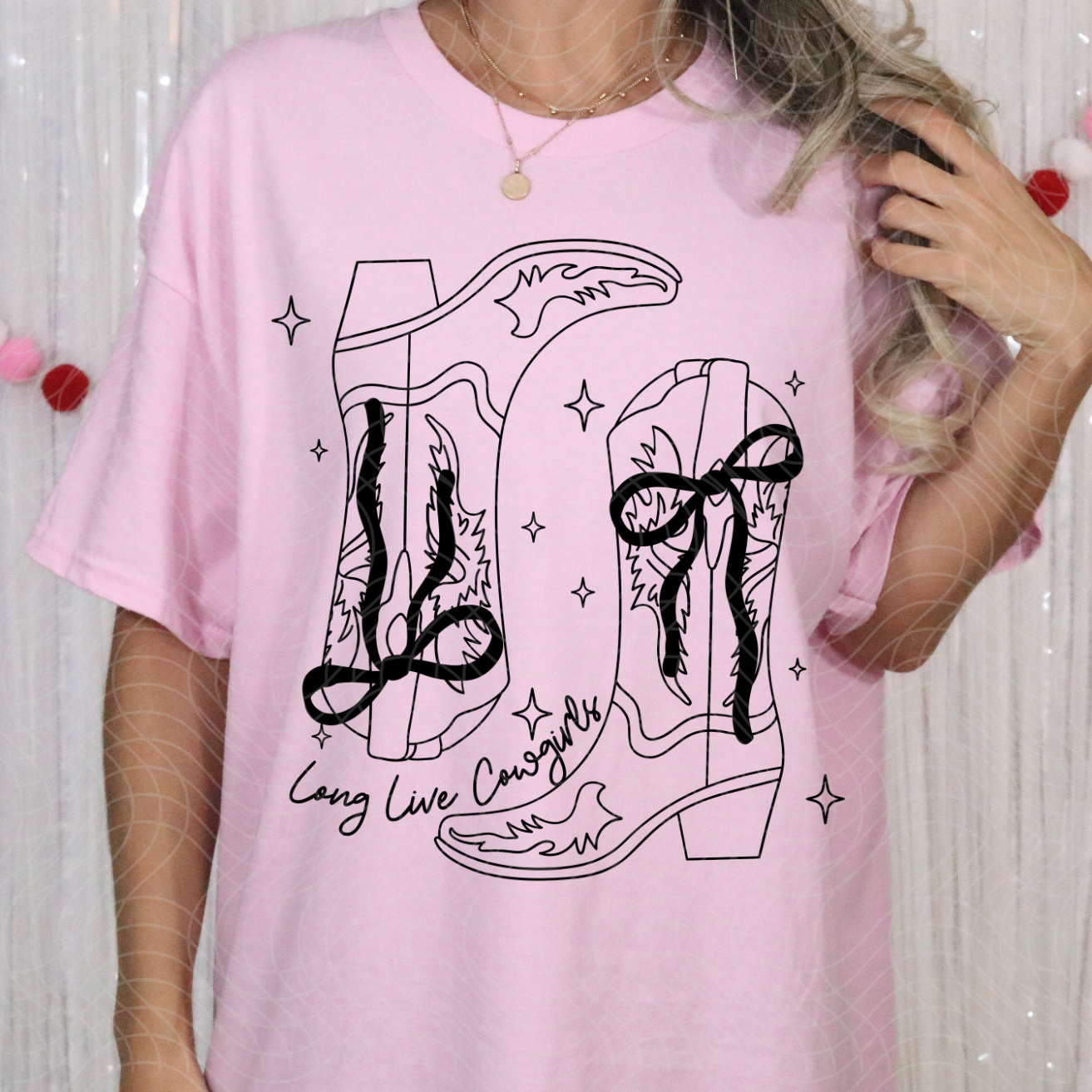LONG LIVE COWGIRLS BLK - DTF TRANSFER