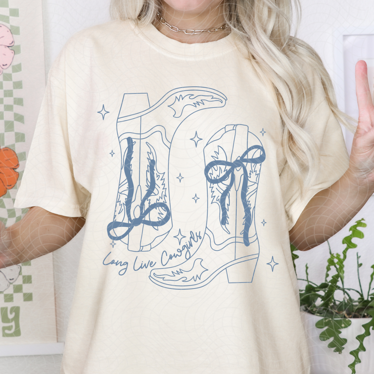 LONG LIVE COWGIRLS BLUE - DTF TRANSFER