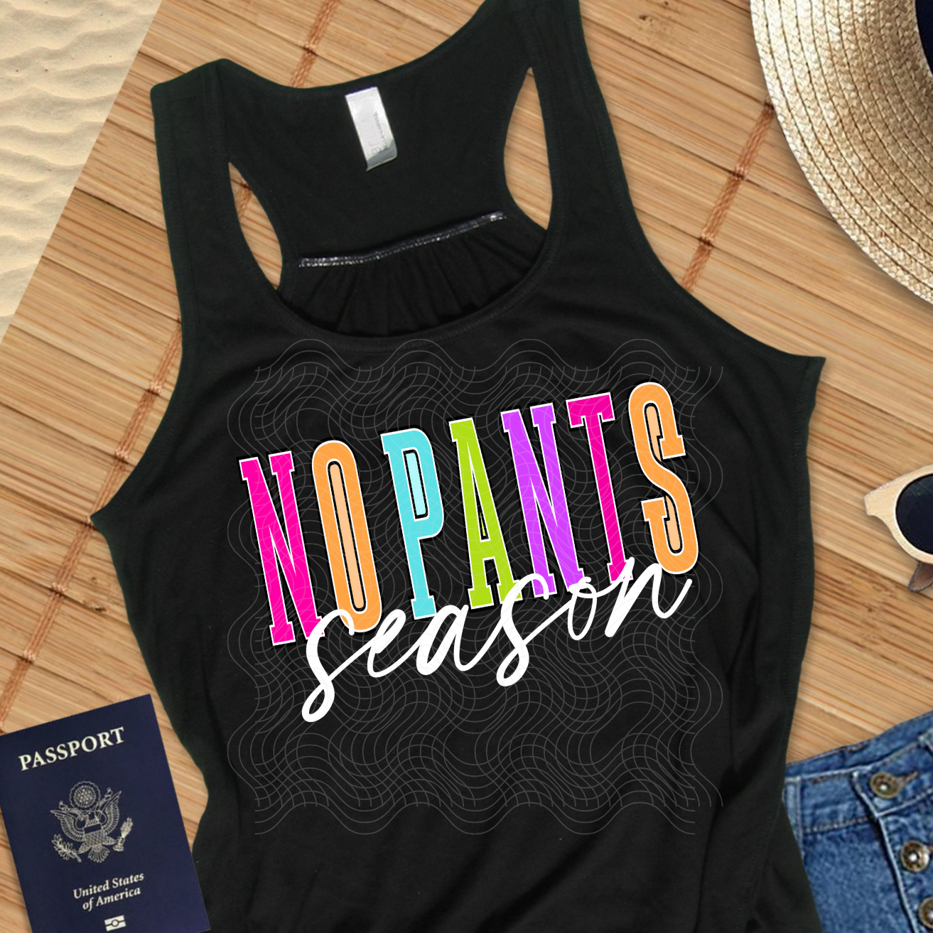 NO PANTS SEASON WHT - DTF TRANSFER