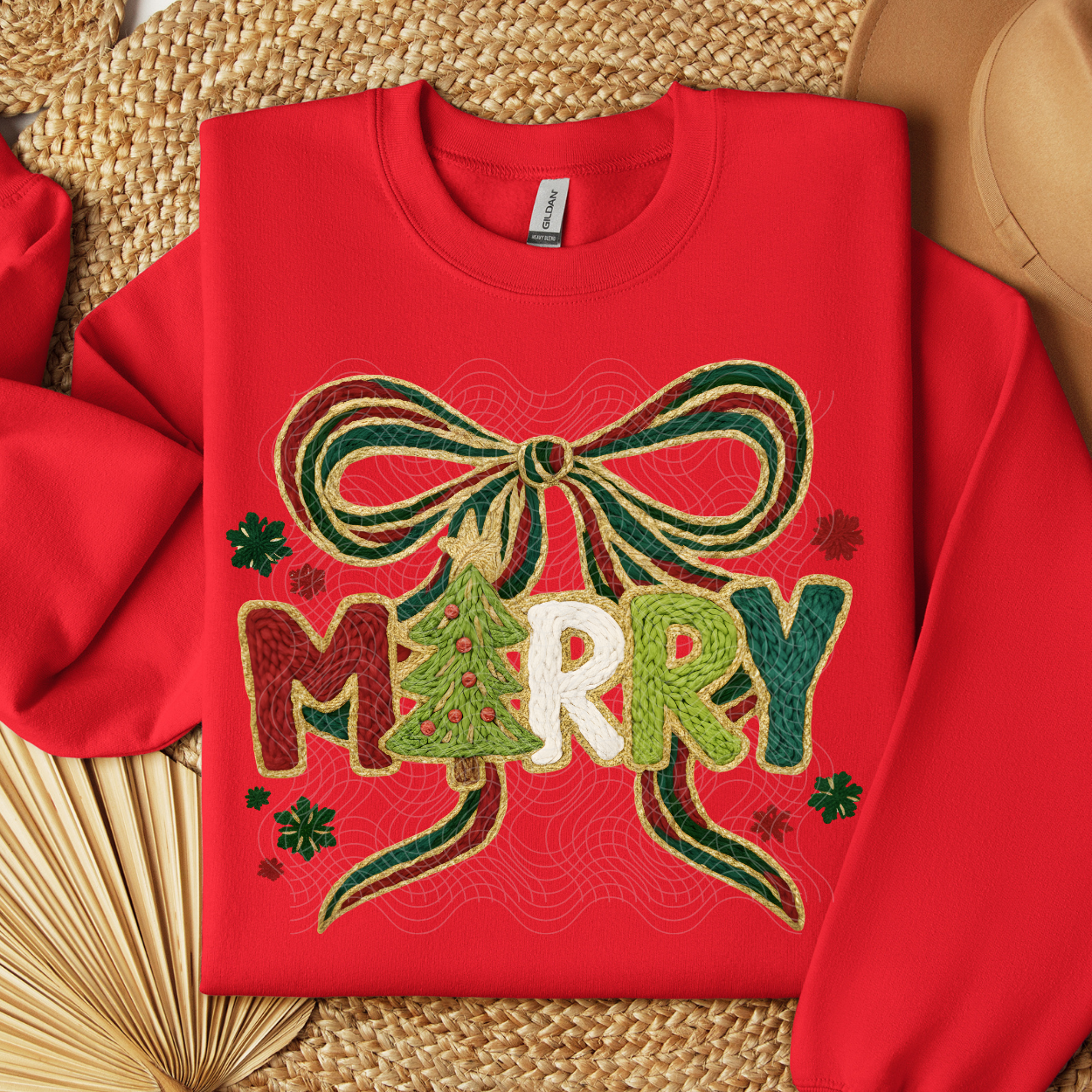 FAUX YARN MERRY - DTF TRANSFER