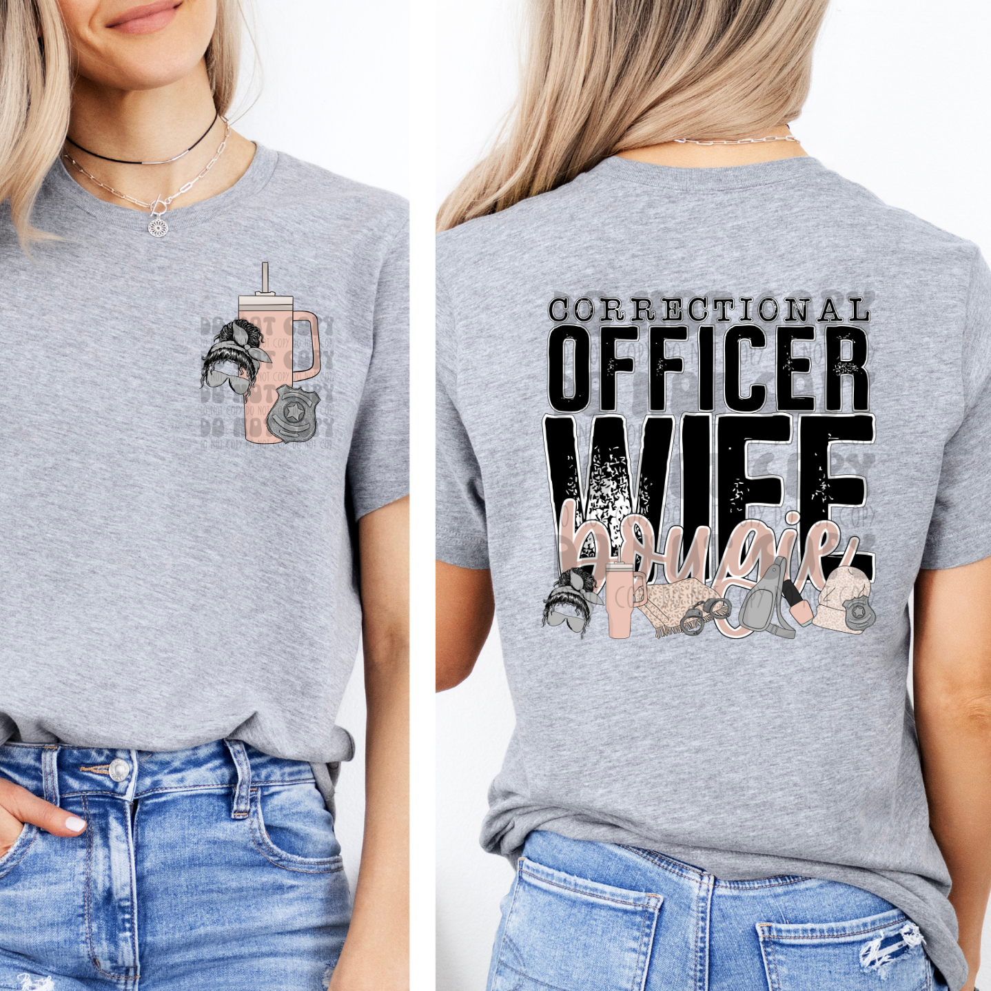 CORRECTIONAL OFFICER WIFE BOUGIE W/ POCKET - DTF TRANSFER