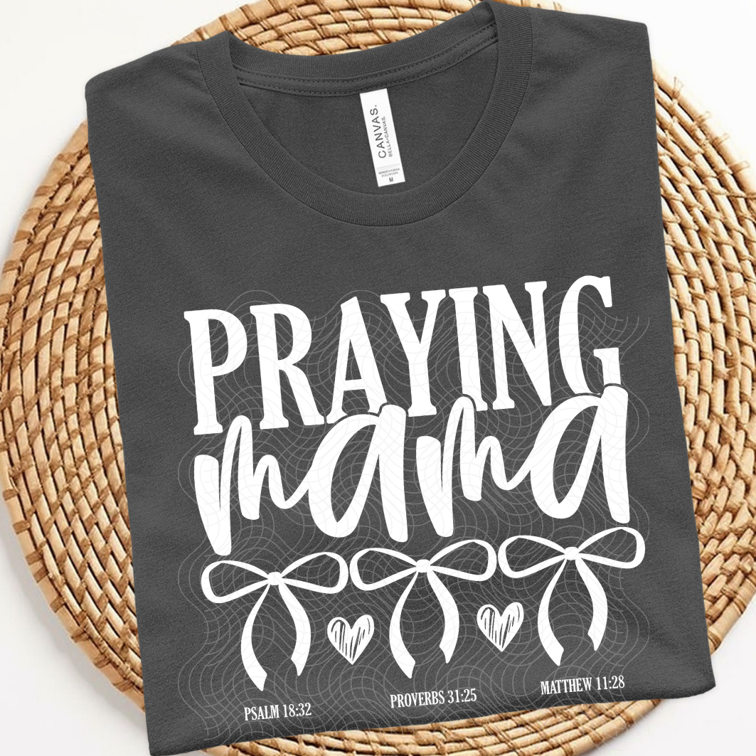 PRAYING MAMA WHITE - DTF TRANSFER