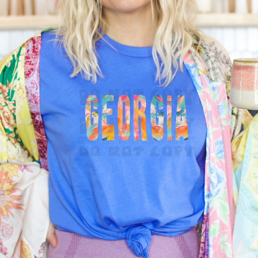 GEORGIA SPRING BRUSHSTROKE - DTF TRANSFER