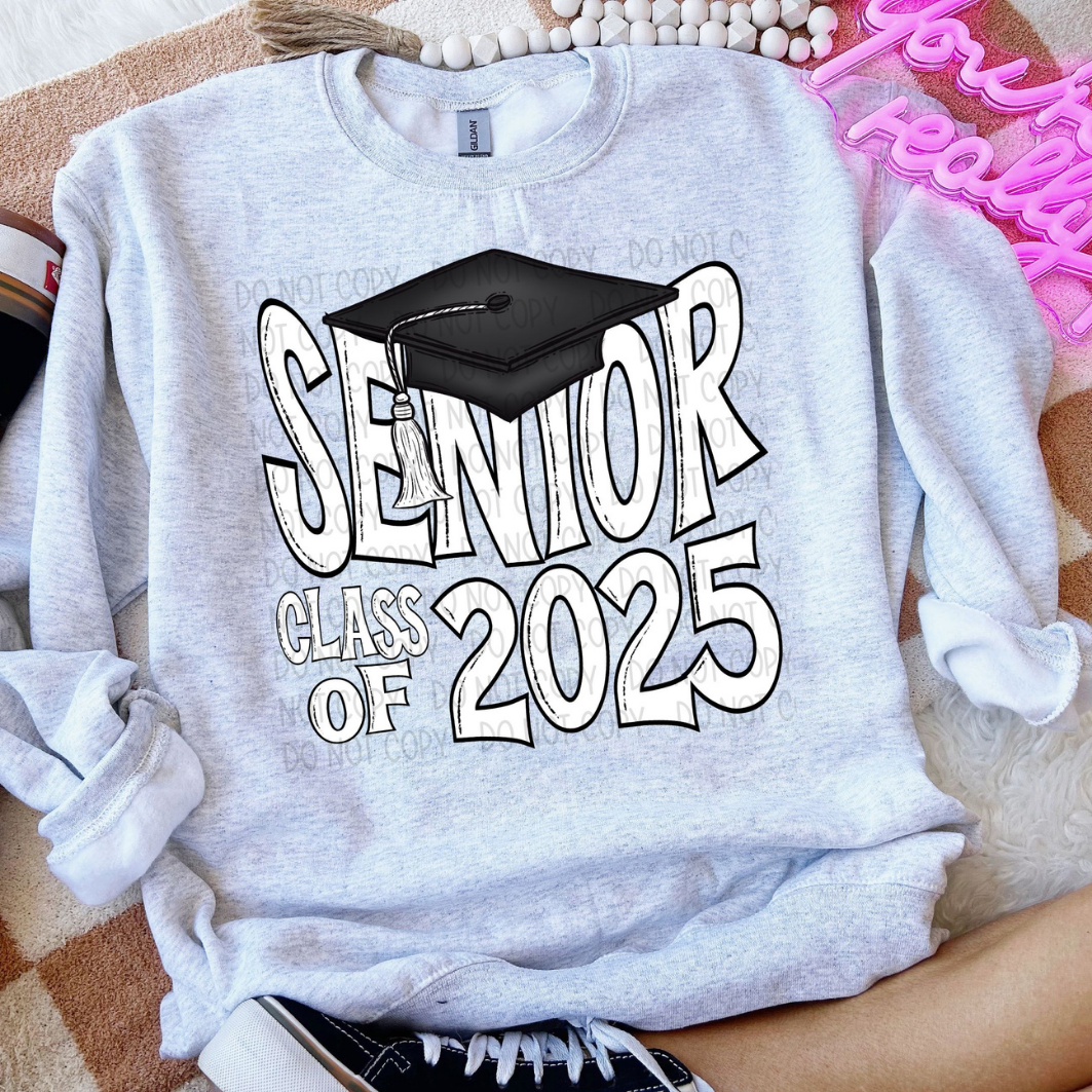 SENIOR 2025 WHITE - DTF TRANSFER