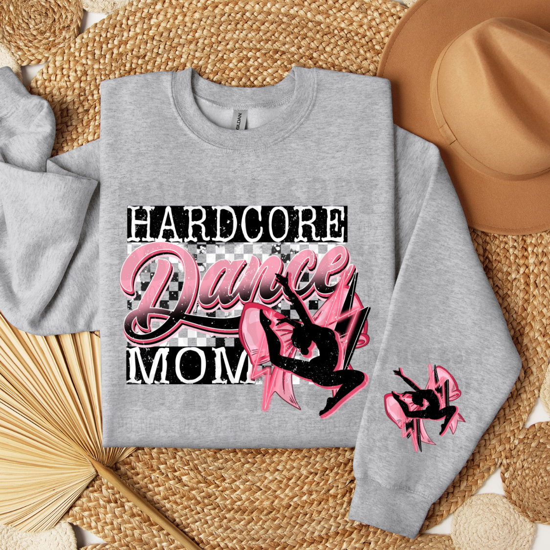 HARDCORE DANCE MOM W/SLEEVE - DTF TRANSFER