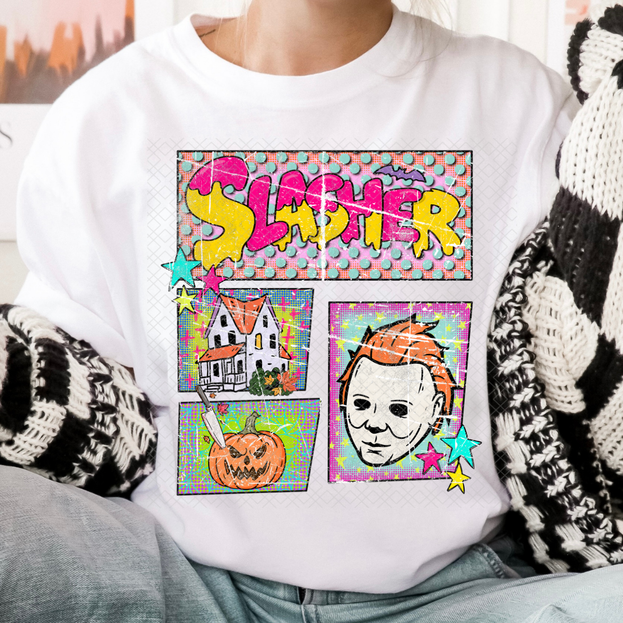 SLASHER COLLAGE DISTRESSED - DTF TRANSFER