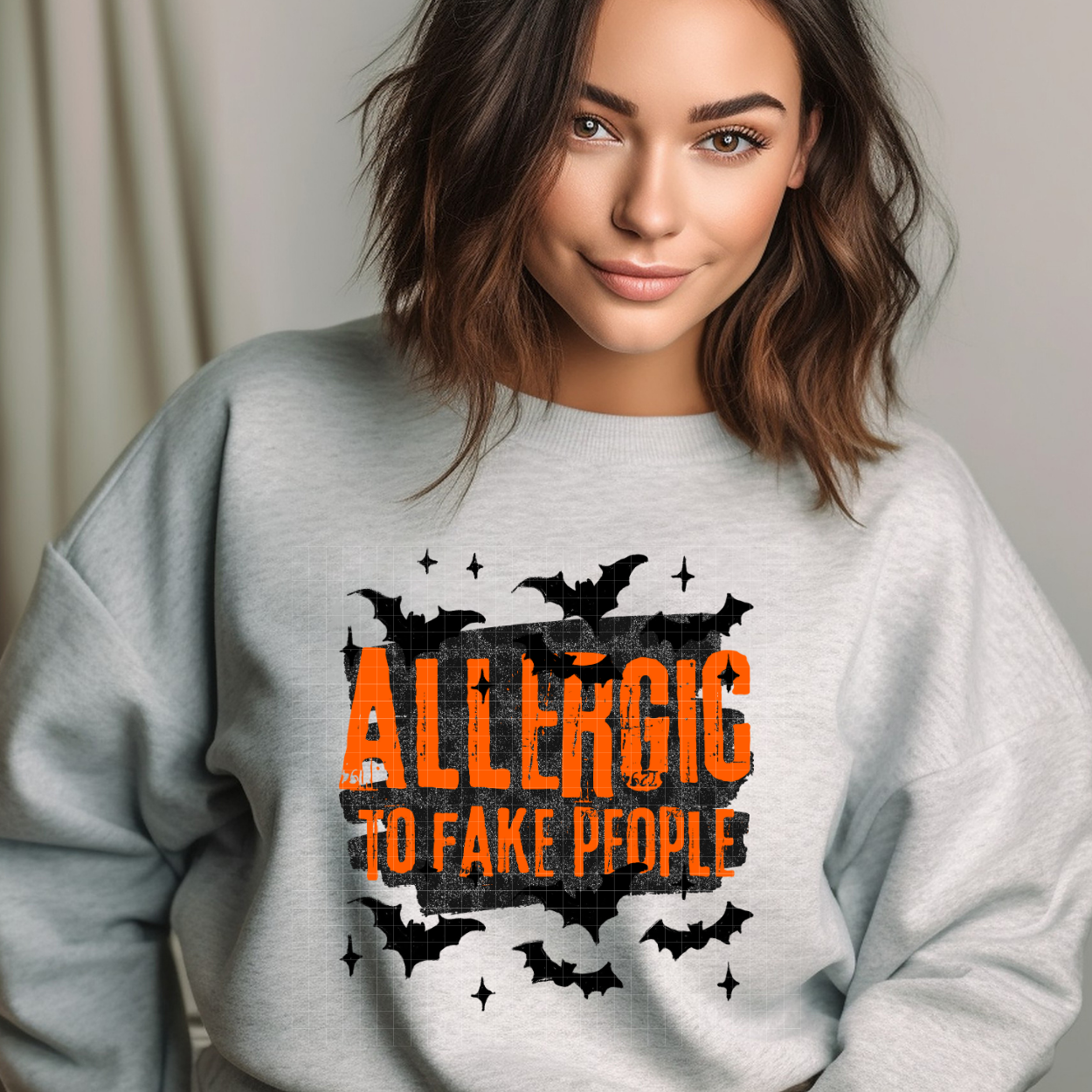 ALLERGIC TO FAKE PEOPLE ORANGE - DTF TRANSFER